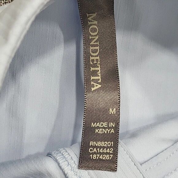 Mondetta Active Ribbed Active Top Shirt Pullover Long Sleeve Blue Womens Medium - Picture 11 of 11